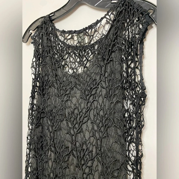 HD in Paris for Anthropologie - Crochet Overlay Dress coral pattern US4 - unique - Picture 5 of 8